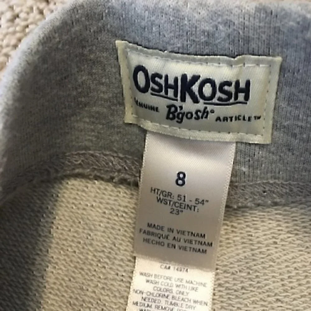 Osh Kosh Girls size 8 gray sweatpants